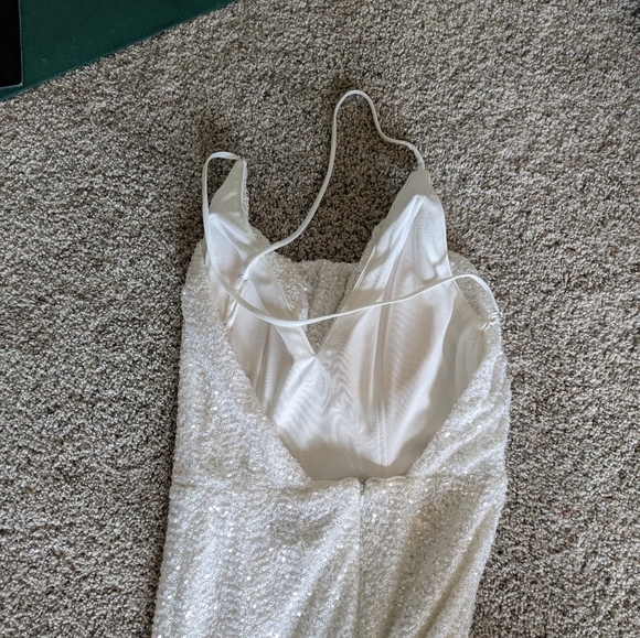 La Femme White Sequins Formal Dress - Picture 4 of 8